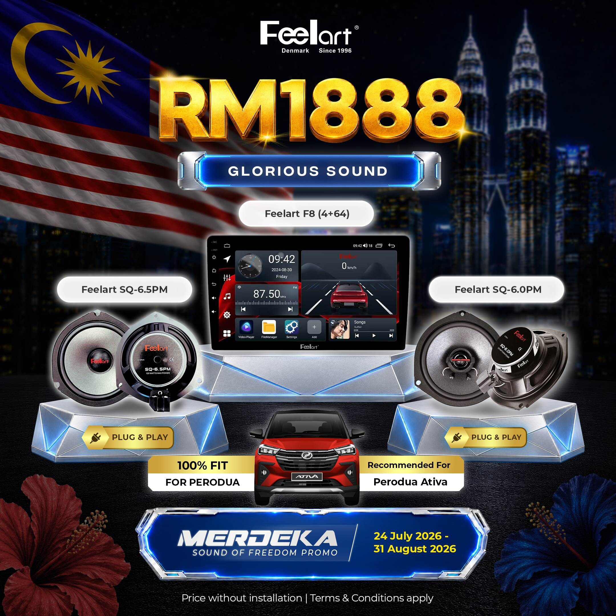 Merdeka 3️⃣ (Feelart F8 (4+64) + SQ-6.5PM + SQ-6.0PM)